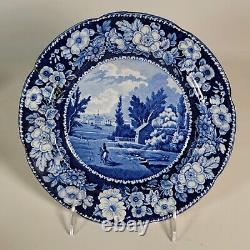 Brooklyn Heights New York Blue Historical Staffordshire Plate Stevenson Ca 1825