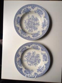 Burgess & Leigh Asiatic Pheasants Blue Dinner Plates 10x 3, Soup Plates 9x 2