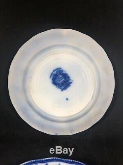 Burgess & Leigh Non Pareil 9 7/8 Plate Set 4 Flow Blue Antique Middleport WS5