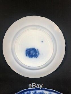 Burgess & Leigh Non Pareil 9 7/8 Plate Set 4 Flow Blue Antique Middleport WS7