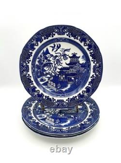 Burgess & Leigh Willow Blue (No Trim) Dinner Plates 10 1/2, Set of 4
