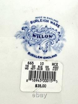 Burgess & Leigh Willow Blue (No Trim) Dinner Plates 10 1/2, Set of 4