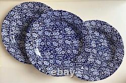 Burleigh Blue Calico Dinner Plate 25.5cm 3 Set