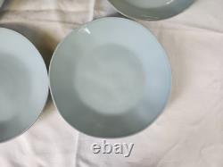 CRATE & BARREL MARIN light Blue 10 1/2 Dinner Plate Set of 5