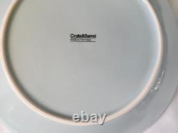 CRATE & BARREL MARIN light Blue 10 1/2 Dinner Plate Set of 5