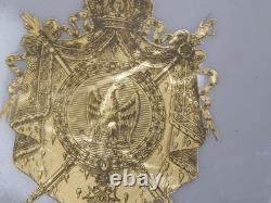 C 1804-1814 Sevres 9.5 Dinner Plate Cobalt & Gilt Napoleon Coat of Arms RARE