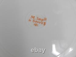 C 1804-1814 Sevres 9.5 Dinner Plate Cobalt & Gilt Napoleon Coat of Arms RARE