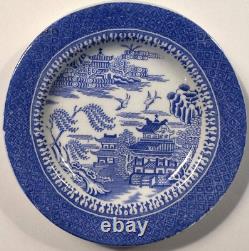C 1860 Copeland 34-Pc Child's'Mandarin' Blue Willow Dinner Set Staffordshire