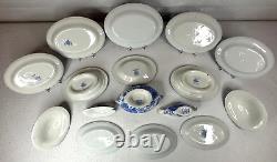 C 1860 Copeland 34-Pc Child's'Mandarin' Blue Willow Dinner Set Staffordshire
