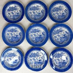 C 1860 Copeland 34-Pc Child's'Mandarin' Blue Willow Dinner Set Staffordshire