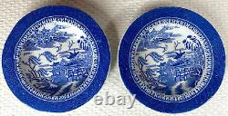 C 1860 Copeland 34-Pc Child's'Mandarin' Blue Willow Dinner Set Staffordshire