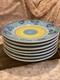 Caleca Set Of 7 Azzurro 11 1/8 Dinner Plates, Italy