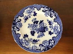 Cauldon CANDIA Flow Blue Dinner Plates Set of 12