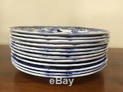 Cauldon CANDIA Flow Blue Dinner Plates Set of 12