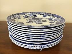 Cauldon CANDIA Flow Blue Dinner Plates Set of 12