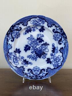 Cauldon CANDIA Flow Blue Dinner Plates Set of 6