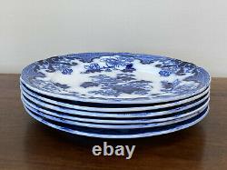 Cauldon CANDIA Flow Blue Dinner Plates Set of 6
