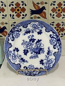 Cauldon Candia Flow Blue Dinner Plates Set of 4