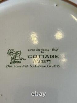 Ceramiche Italy For Cottage Industries San Francisco 6 DINNER PLATES Sardines