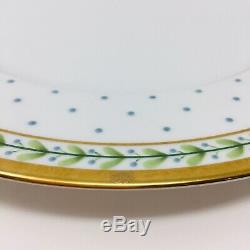 Christian Dior Gold Rim Dinner Plate in Versailles Fine China Green and Blue