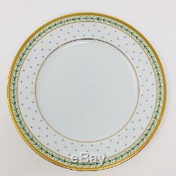 Christian Dior Gold Rim Dinner Plate in Versailles Fine China Green and Blue