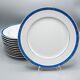 Christofle Oceana Bleu Blue Dinner Plates Set of 12 -10 5/8 FREE USA SHIPPING