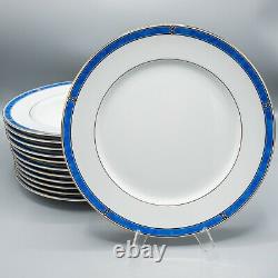 Christofle Oceana Bleu Blue Dinner Plates Set of 12 -10 5/8 FREE USA SHIPPING