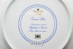 Christofle Oceana Bleu Blue Dinner Plates Set of 12 -10 5/8 FREE USA SHIPPING