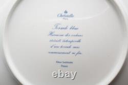 Christofle Torsade Bleue Bleu Blue Dinner Plates Set of 13-10 7/8 FREE USA SHIP