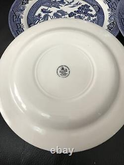 Churchill Blue Willow 10 Dinner Plates Englandset Of 4. New