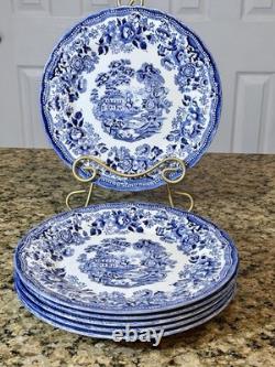 Churchill Queen's Tonquin Blue England Set Of (6) 10 Dinner Plates Unused EC