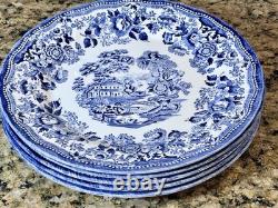 Churchill Queen's Tonquin Blue England Set Of (6) 10 Dinner Plates Unused EC