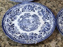 Churchill Queen's Tonquin Blue England Set Of (6) 10 Dinner Plates Unused EC