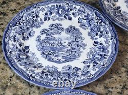 Churchill Queen's Tonquin Blue England Set Of (6) 10 Dinner Plates Unused EC