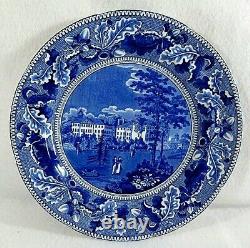 Clews Staffordshire Flow Blue Harvard College Collector Plate