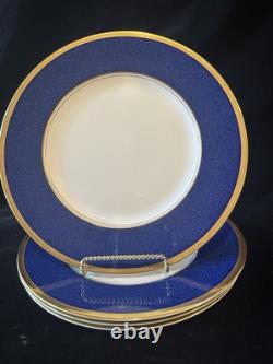 Coalport Athlone Blue 10 3/4 Dinner Plates Bone China England Cobalt