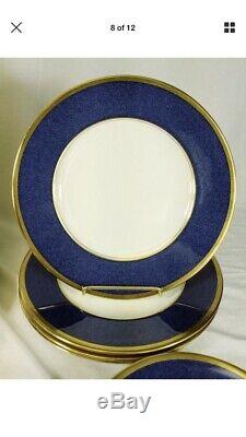 Coalport Athlone Blue Service for 11 Blue Gold Excellent England (50 Pc Set)