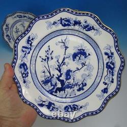 Coalport Bone China Indian Tree Blue 12 Dinner Plates 10 5/8 inches
