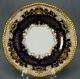 Coalport Cobalt & Raised Gold Scrollwork 9 Inch Dinner Plate Circa 1891 1920 F