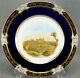 Coalport Hand Painted Carisbrook Castle Cobalt & Gold 9 3/8 Inch Plate 1891-1920