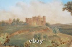 Coalport Hand Painted Carisbrook Castle Cobalt & Gold 9 3/8 Inch Plate 1891-1920