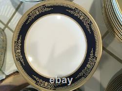 Cobalt Blue Gold Scroll Melamine Dinnerware Dining Set Srithai Superware