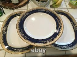 Cobalt Blue Gold Scroll Melamine Dinnerware Dining Set Srithai Superware