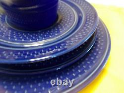 Colbalt Blue Dish Set Stoneware made in Japan 20 pc