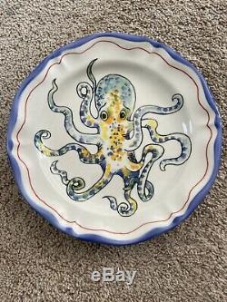 Collectible Nathalie Lete Anthropologie OCTOPUS Dinner Plate Francophile Rare