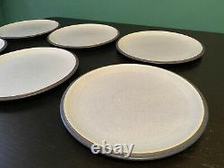 Complete SET x6 GREAT Original Denby Stoneware BLUE JETTY large Dinner Plates