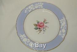 Copeland Spode Maritime Rose 12 Dinner Plates R4118 England 10 3/4 China Blue