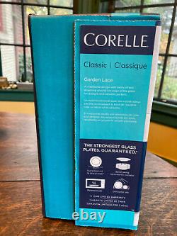 Corelle GARDEN LACE New Sealed Box Turquoise Blue 16-pc Set Plates Cups Bowls