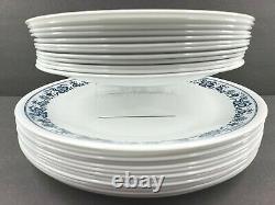 Corelle Old Town Blue (12) Dinner Plates (12) Salad Plates Set Onion Border Lot