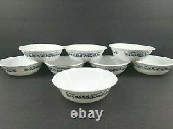 Corelle Old Town Blue Onion (8) Dinner Plates (8) Cereal Bowls Corning Dish Set